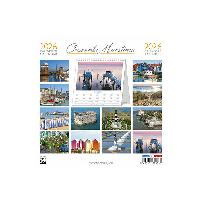 Calendrier Chevalet 2026 Charente Maritime 