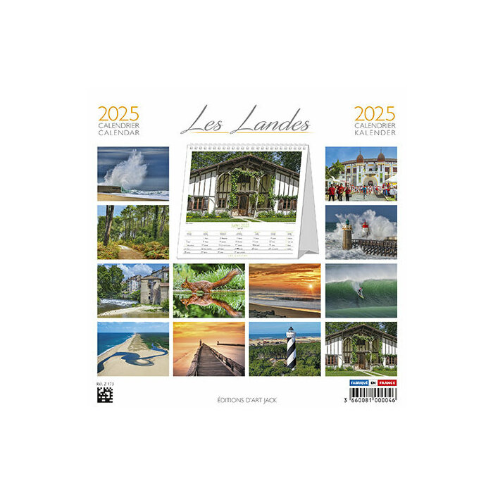 Calendrier à Poser 2025  Region des Landes
