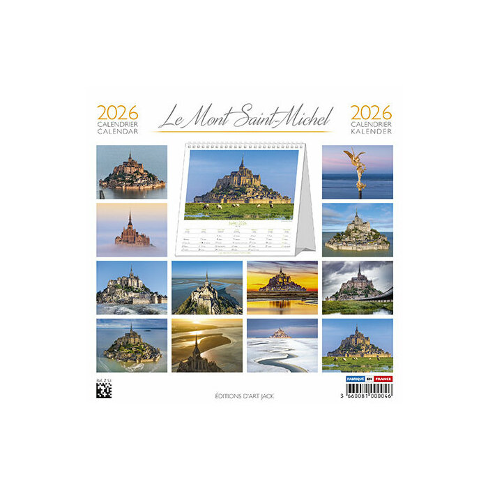 Calendrier Chevalet Mont Saint Michel 2026