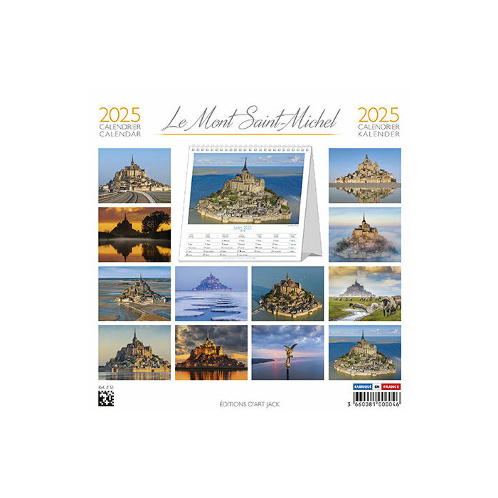 Calendrier  Poser 2025  Mont Saint Michel