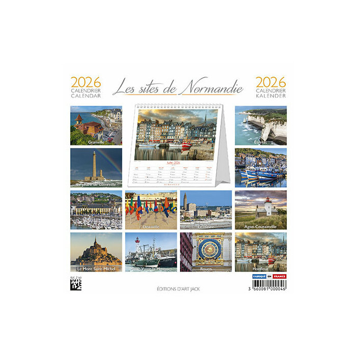 Calendrier Chevalet 2026 Normandie Mont Saint Michel