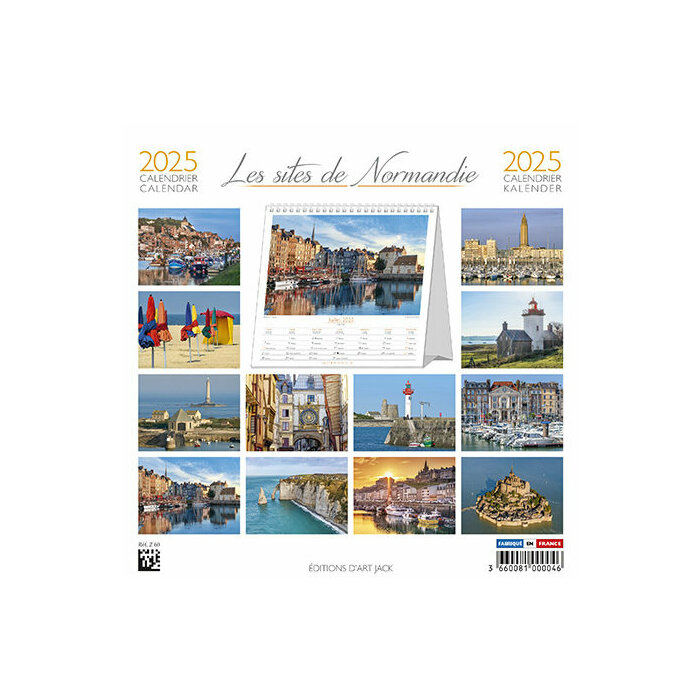 Calendrier  Poser 2025 Sites connus de Normandie