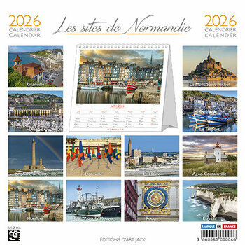 Calendrier Chevalet 2025 Les Plus beaux Site de Normandie - Falaises d'Etretat