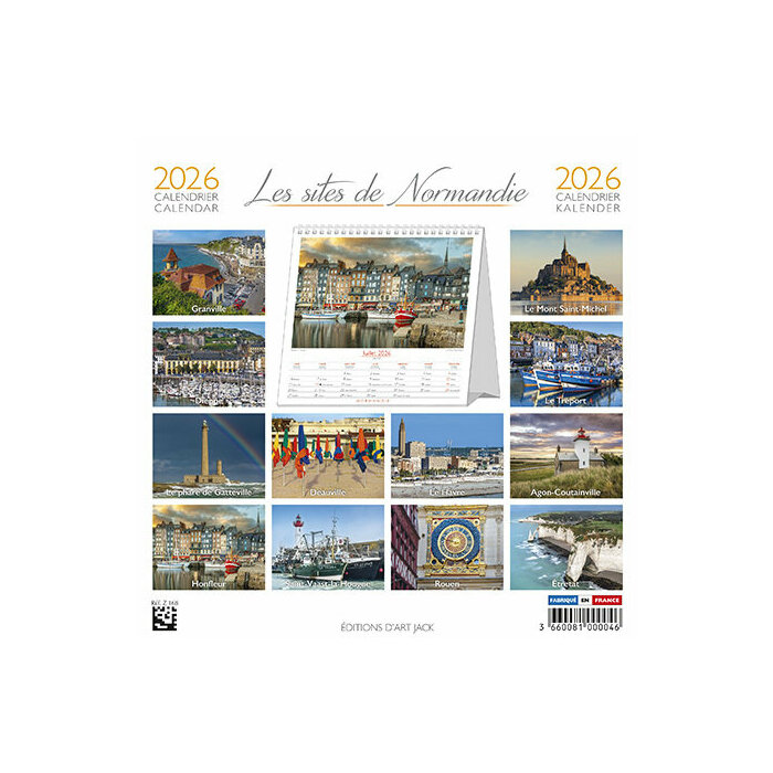 Calendrier chevalet Normandie 2026