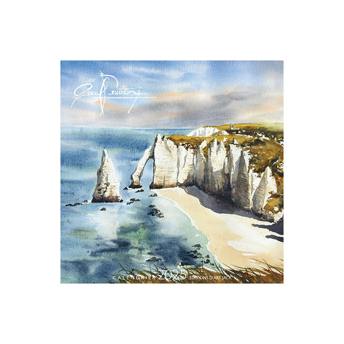 Calendrier Chevalet 2025 Falaises Etretat oeuvre