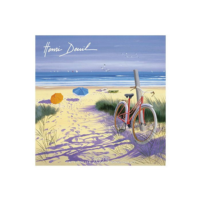 Calendrier Chevalet Plage 2025 Bicyclette
