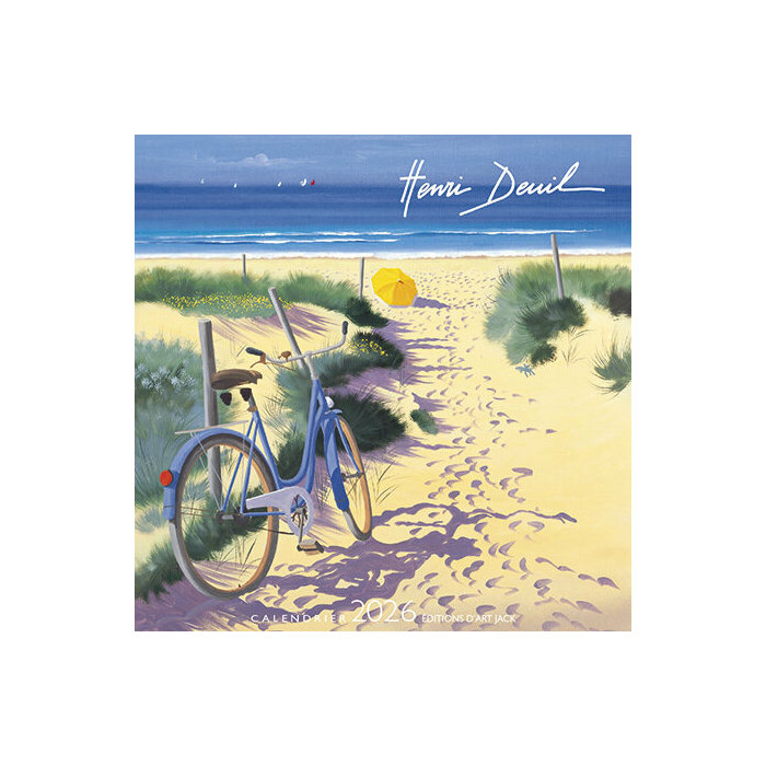 Calendrier Chevalet Plage 2026 Bicyclette
