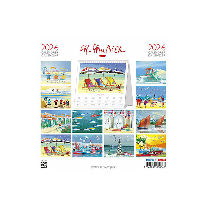Calendrier à Poser Tableaux Ocean Charles Cambier 2026