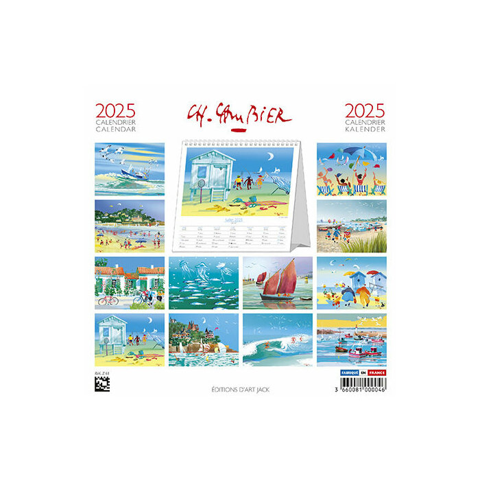 Calendrier à Poser Tableaux Ocean Charles Cambier 2025