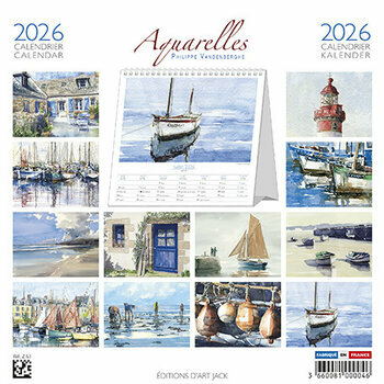 Calendrier Chevalet 2025 Aquarelle Phlippe Vandenberghe Voiliers