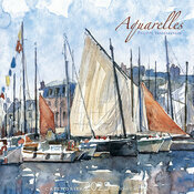 Calendrier Chevalet Aquarelle Bateaux 2025
