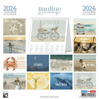 Calendrier Chevalet 2026 Balade à La plage Pauline Launay