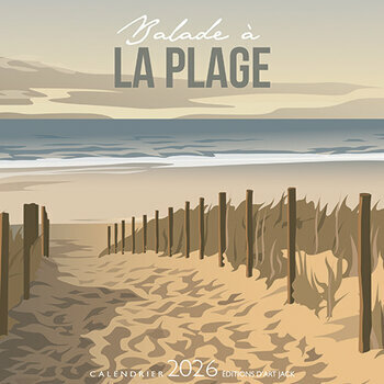 Calendrier Chevalet 2026 Balade à La plage Pauline Launay