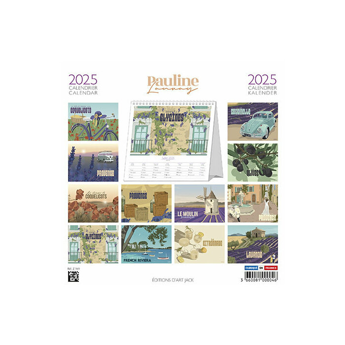 Calendrier Provence 2025 Provence Coquelicots