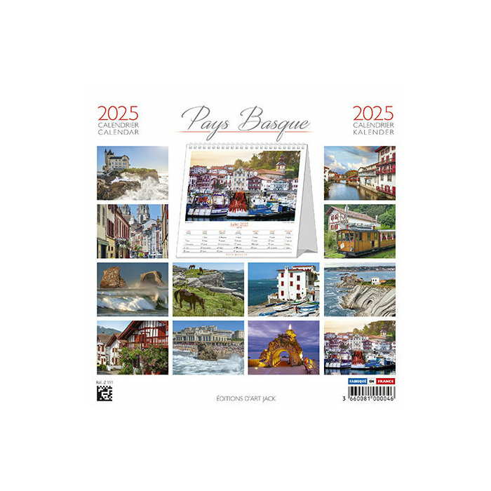 Calendrier Chevalet 2025 Pays Basque
