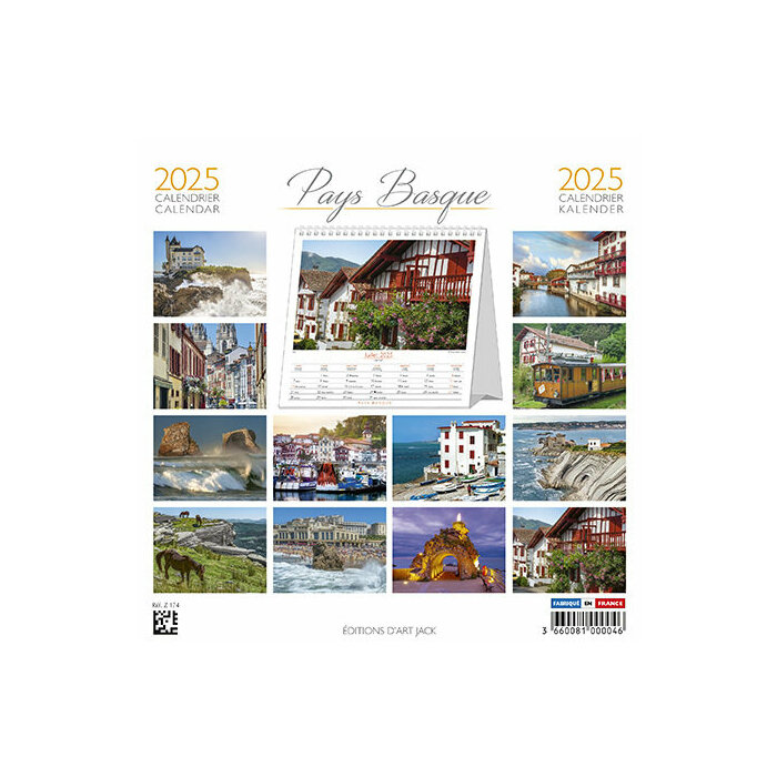 Calendrier  Poser 2025 Pays basque