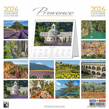 Calendrier Chevalet 2026 Provence Champ de Coquelicots
