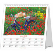 Calendrier Chevalet Provence Coquelicots 2025