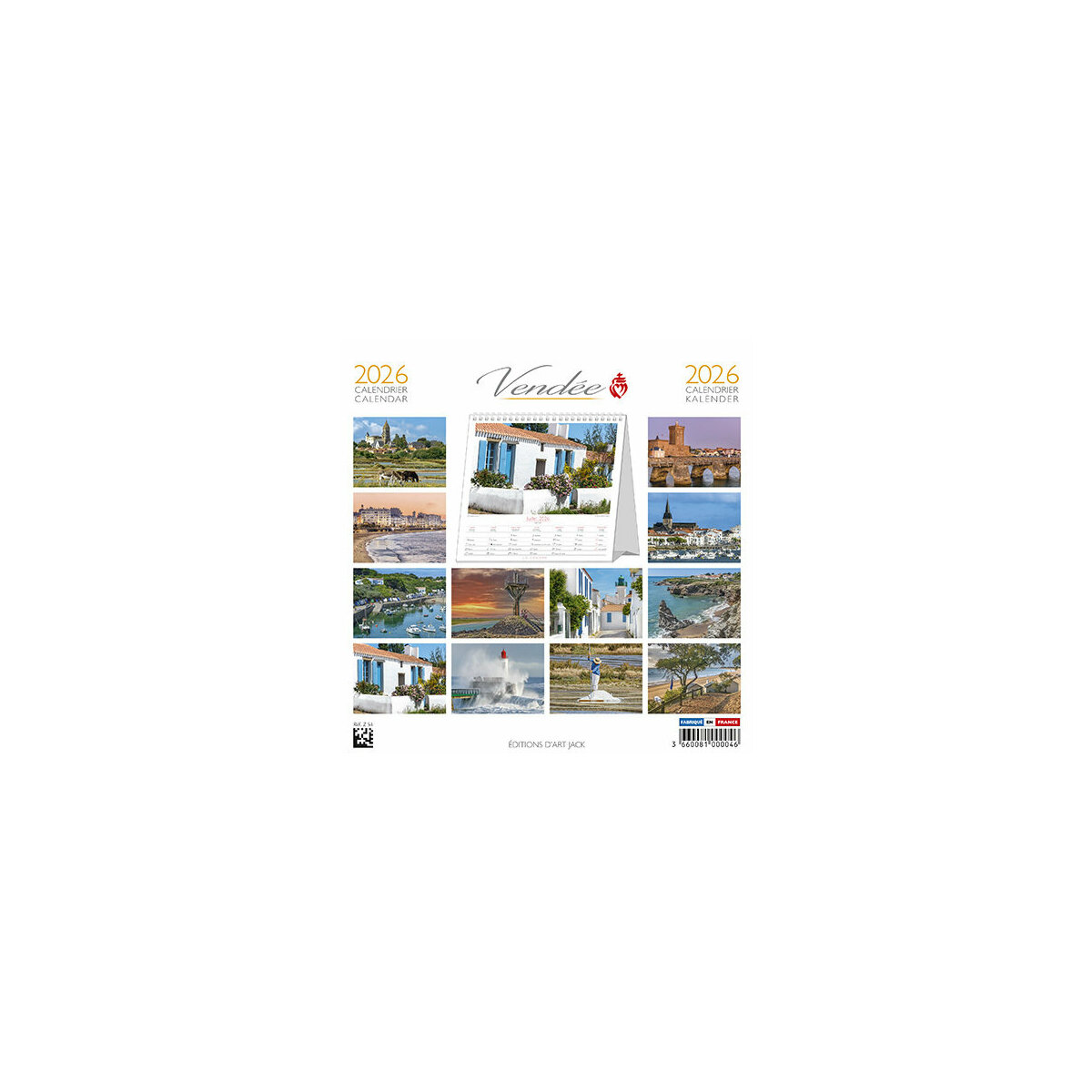Calendrier Chevalet 2025 Region Française Calendrier à Poser Vendée Plage