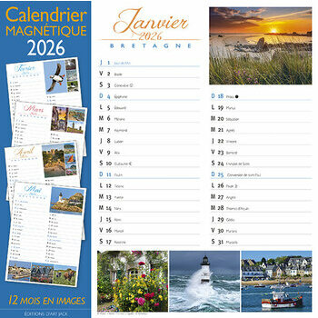 Calendrier Magnétique 2026 Bretagne