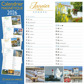 Calendrier Magnétique 2025 Vendée