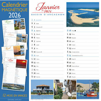 Calendrier Magnétique 2025 Bassin d'Arcachon