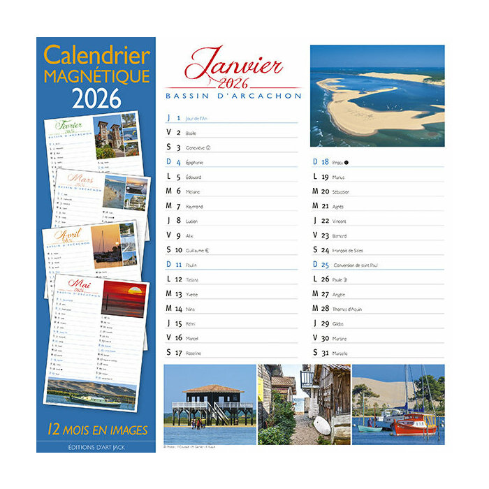 Calendrier Magntique 2026 Bassin Arcachon
