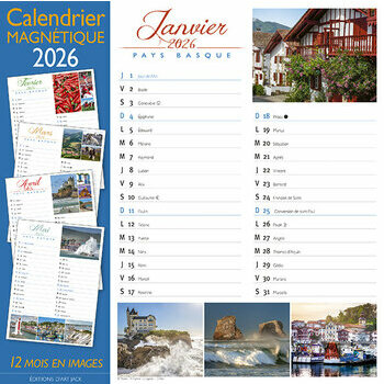 Calendrier Magnétique 2026 Pays Basque