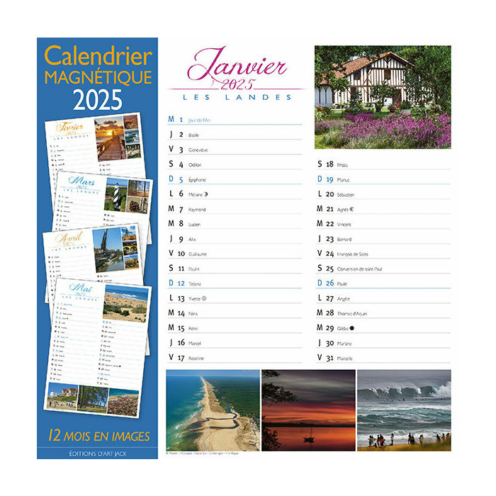 Calendrier Magnetique Les Landes 2025