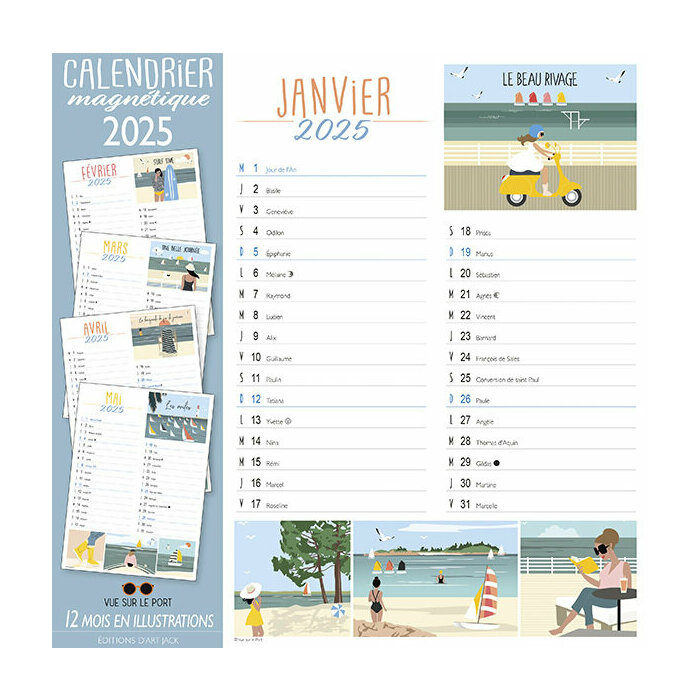 Calendrier Magntique Affiche t 2025