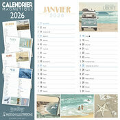 Calendrier Magnetique Affiche Vacances 2026