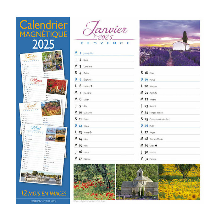 Calendrier Magntique 2025 Provence