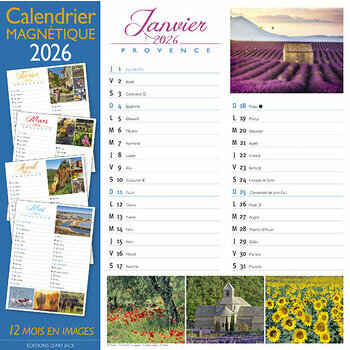 Calendrier Magnétique 2025 Provence