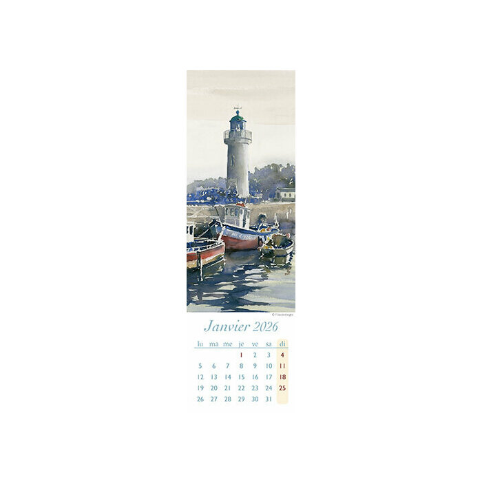 Calendrier Marque Page 2026 Bateaux art