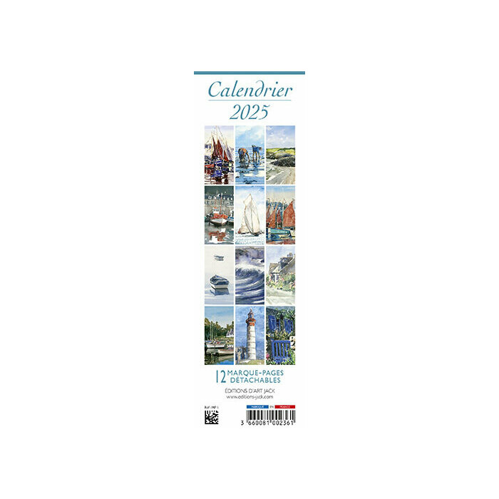Calendrier Marque Page 2025 Bateaux art