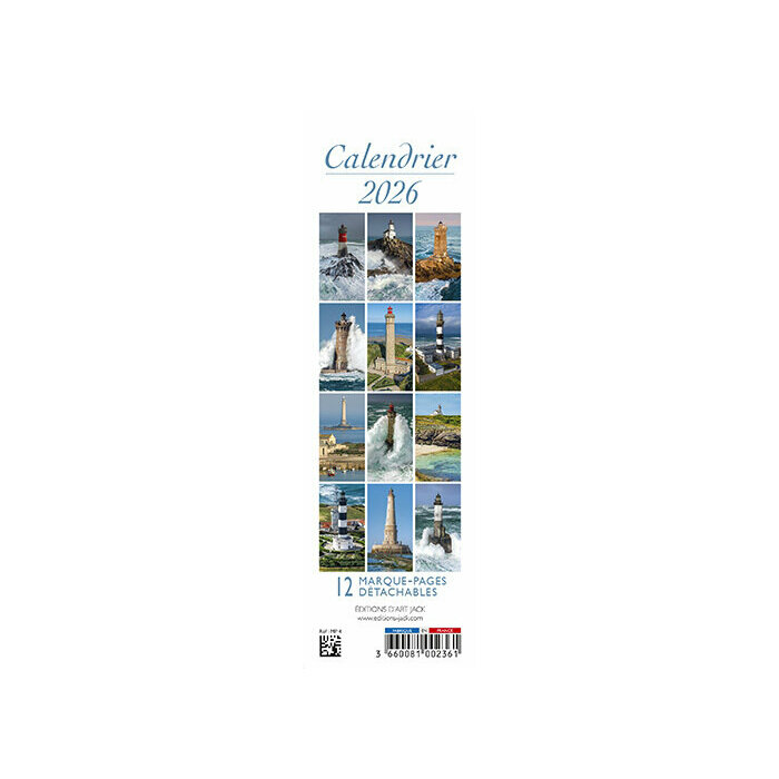 Calendrier papier Phare Marque Page 2026
