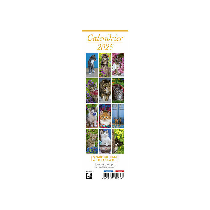 Calendrier Marque Page 2025 Chats