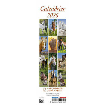 Calendrier Marque Page 2025 Chevaux