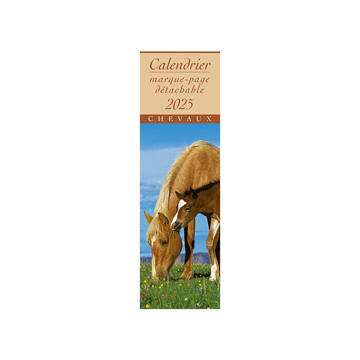 Calendrier Cheval 2025 Marque Page