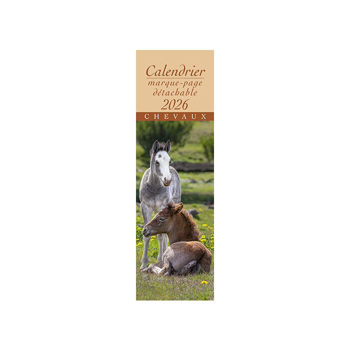 Calendrier Cheval 2026 Marque Page