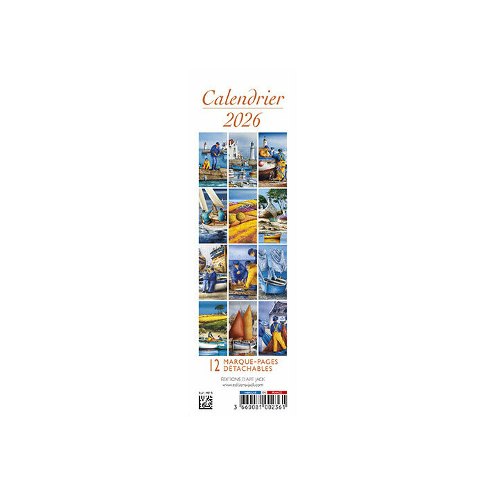 Calendrier Marque Page Marin 2026