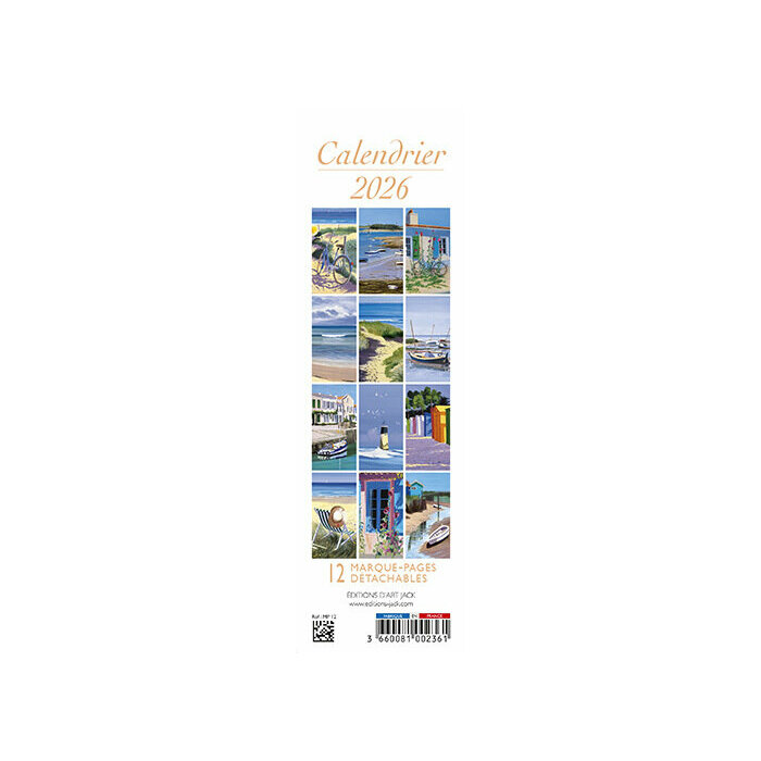 Calendrier Marque Page 2026 Deuil Plage