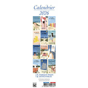 Calendrier Marque Page 2025 Affiche La Plage Océan