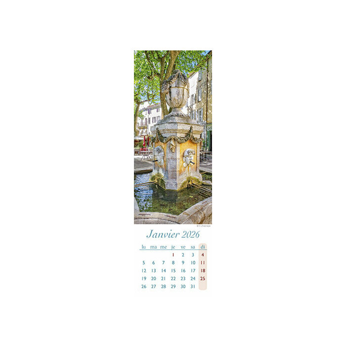 Calendrier Marque page 2026 Provence