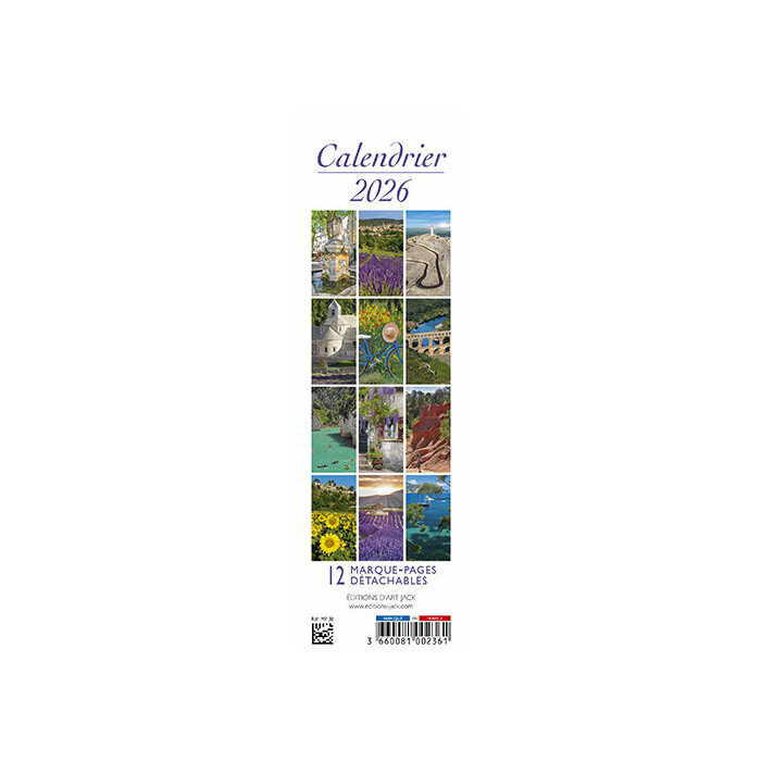 calendrier Marque Pages 2026 Provence