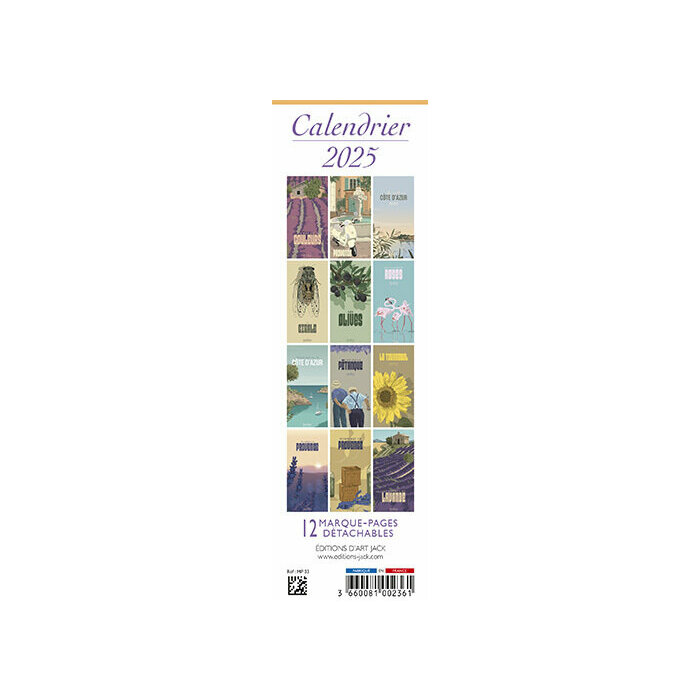 Calendrier Marque Page 2025 Provence 