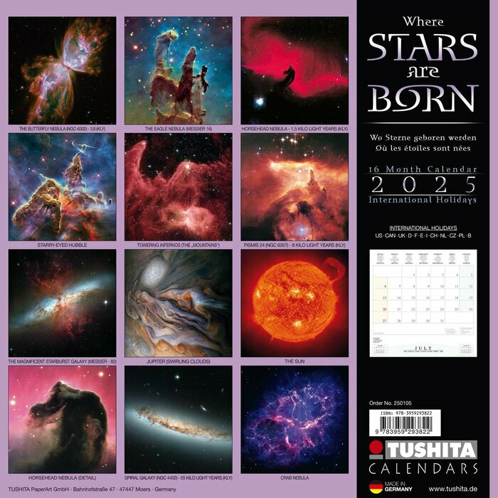 Calendrier 2025 Etoiles Constellation Soleil