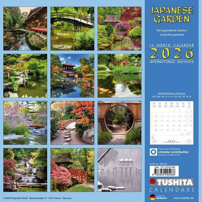 Calendrier Jardin Japonais Nature 2026