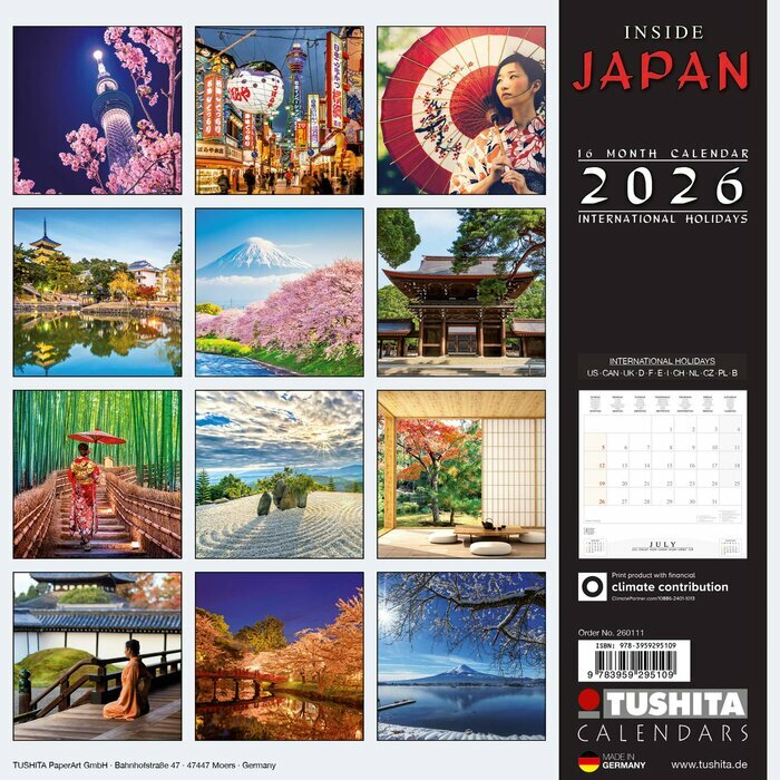 Calendrier Mural Japon 2026 