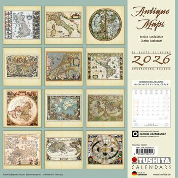 Calendrier 2026 Carte Antique Géographie